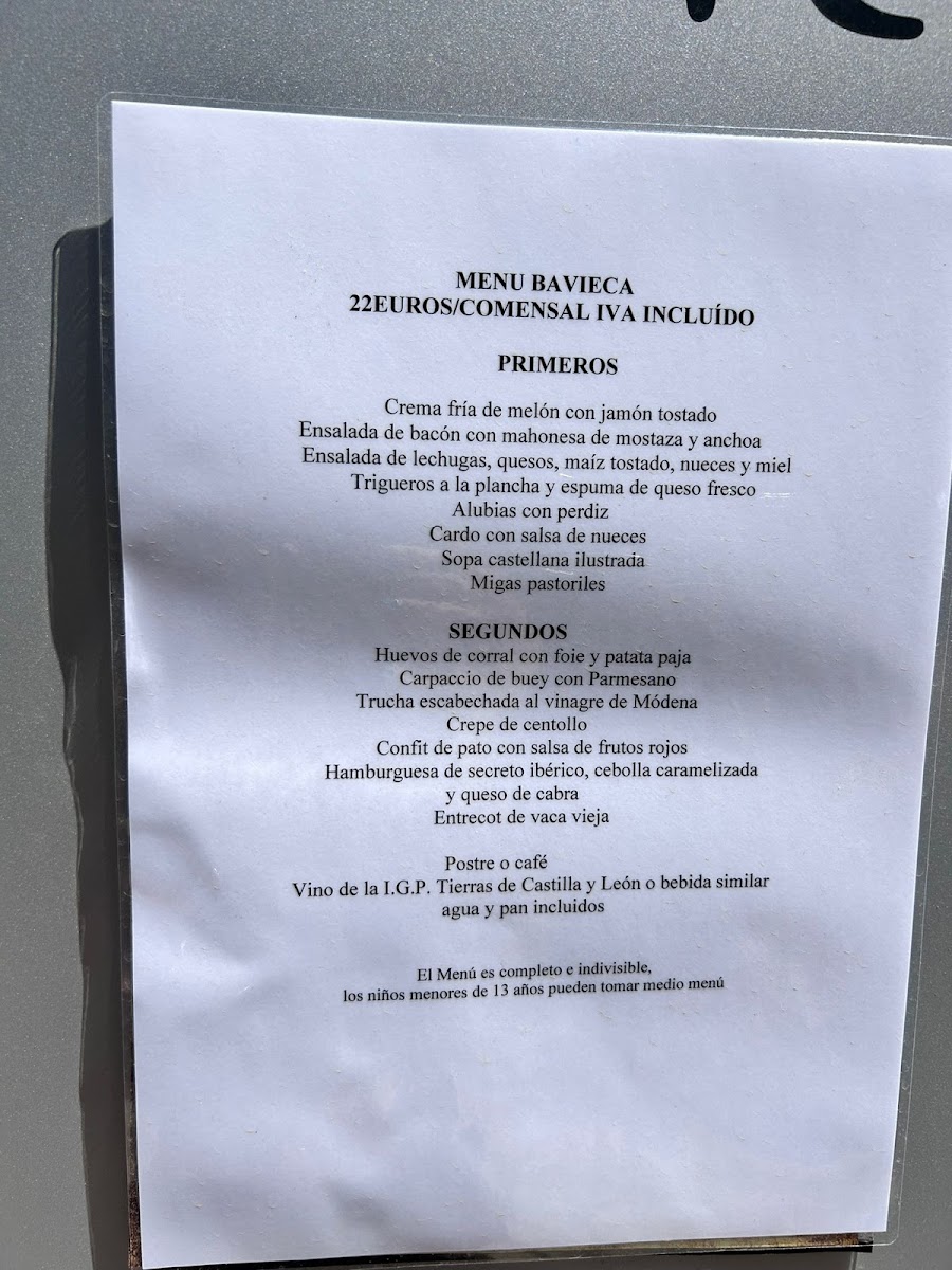 Menu Restaurante Bavieca-7
