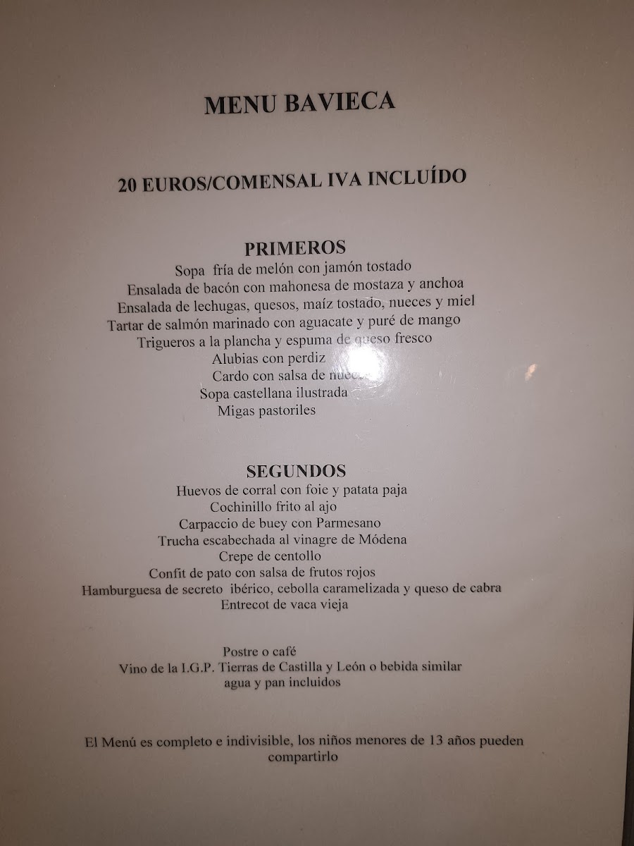 Menu Restaurante Bavieca-8